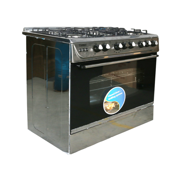 NASCO 5 BURNER GAS COOKER WITH OVEN C6090SS-FC-511