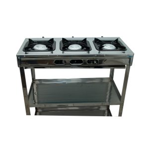 NASCO 3 BURNER GAS STOVE SILVER NASGS-K332FS