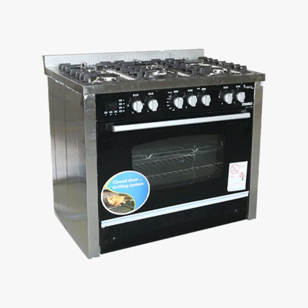 NASCO 5 BURNER GAS COOKER STAINLESS STEEL C6090SS-DC-511-IDSC