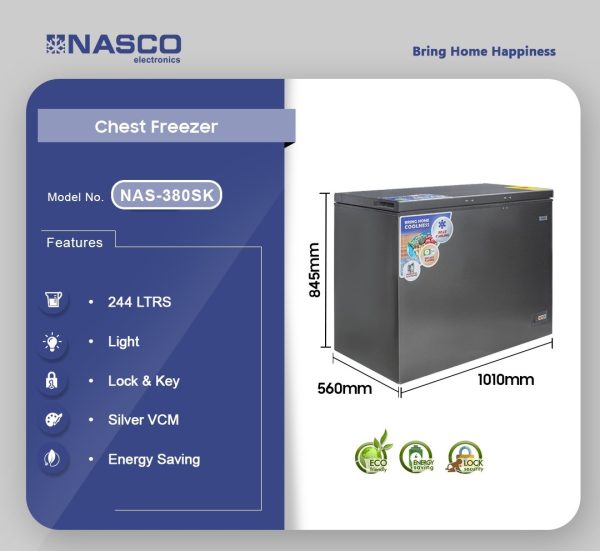 NASCO 244LTRS CHEST FREEZER NAS-380SK