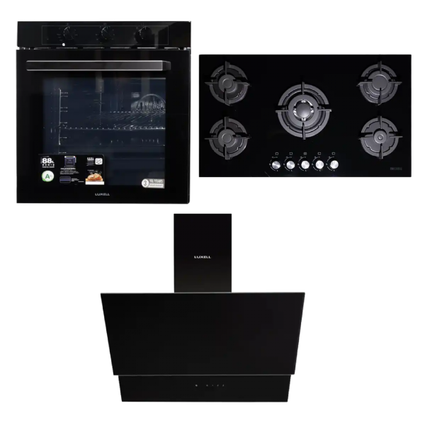 DECORDIN 90CM GLASS SET WITH 88LT OVEN